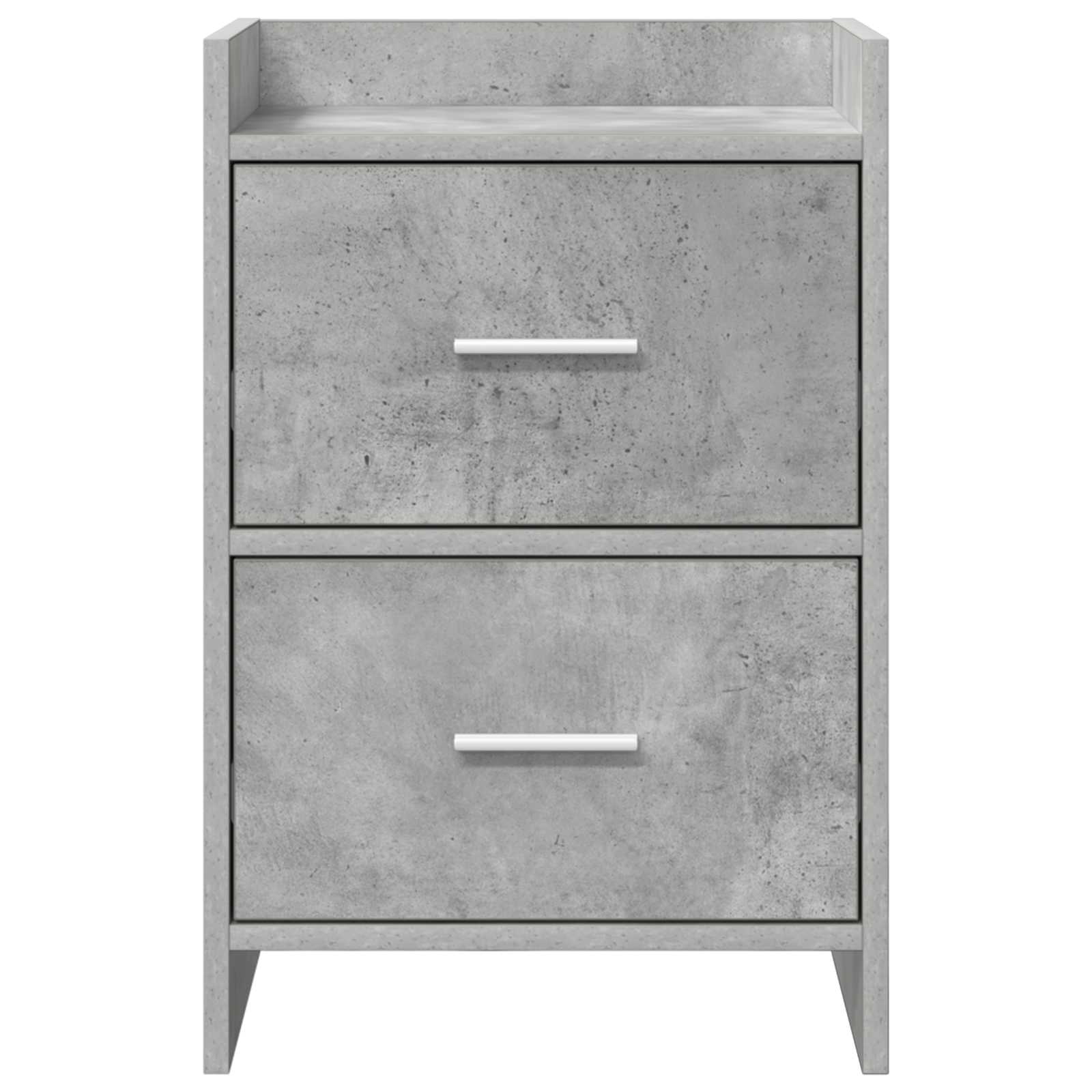 vidaXL Bedside Tables Concrete Grey 40 x 30 x 60 cm Engineered Wood 4