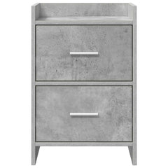 vidaXL Bedside Tables Concrete Grey 40 x 30 x 60 cm Engineered Wood 4