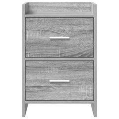 vidaXL Bedside Tables Grey Sonoma 40 x 30 x 60 cm Engineered Wood 4