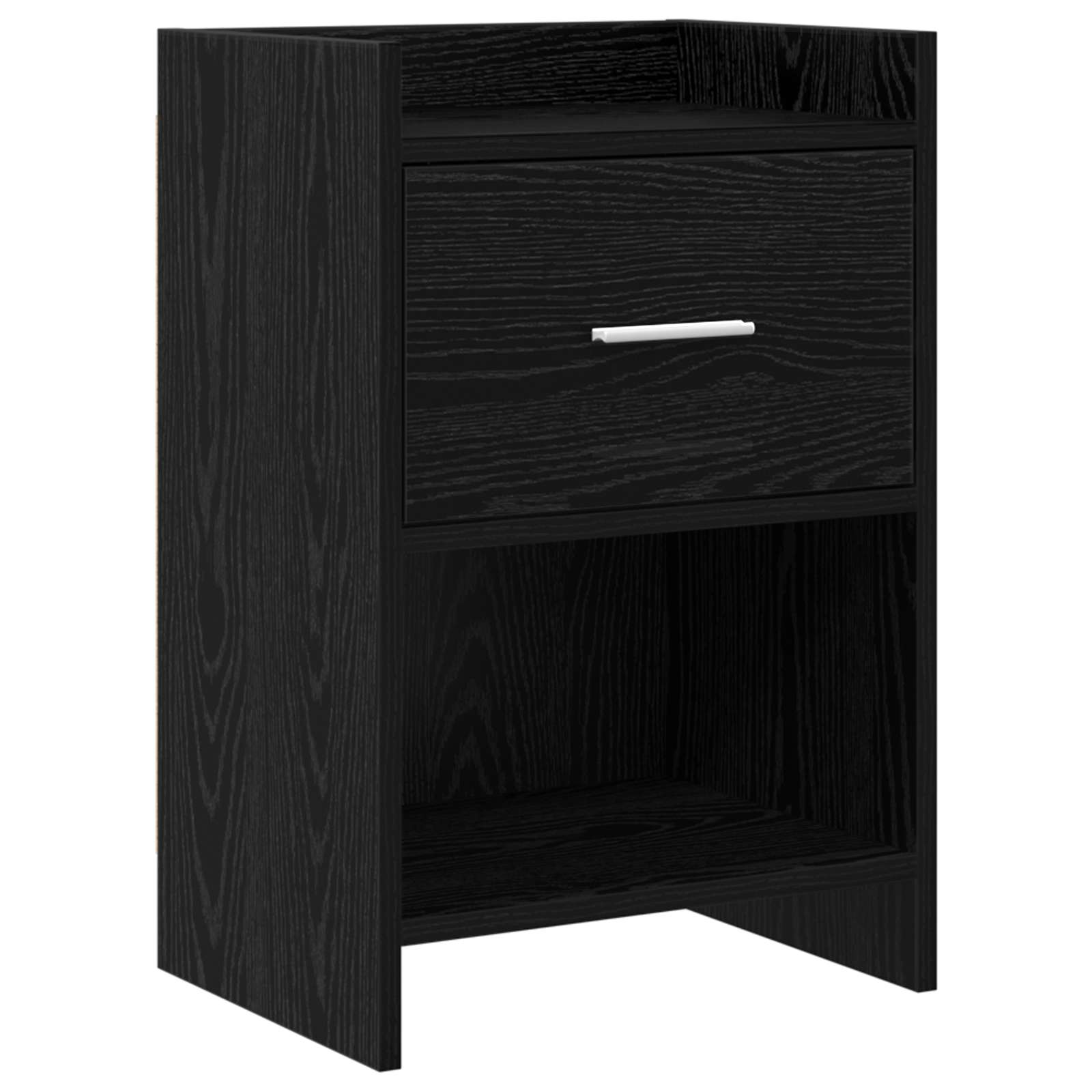 vidaXL Bedside Tables Black Oak 40 x 30 x 60 cm Engineered Wood 1
