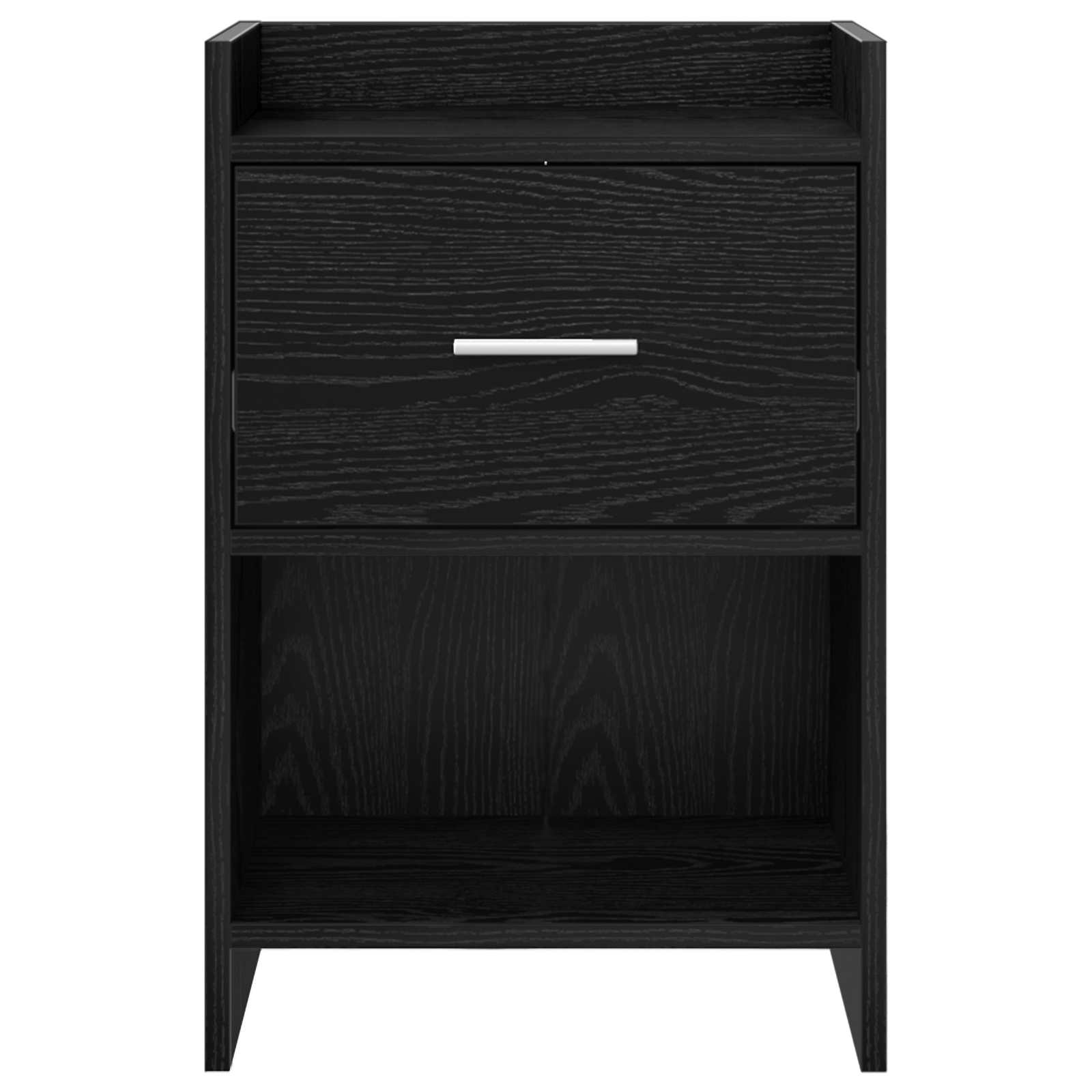 vidaXL Bedside Tables Black Oak 40 x 30 x 60 cm Engineered Wood 4