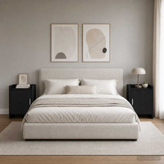 Bedside Tables Engineered Wood in Black Oak