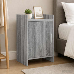 Bedside Tables Engineered Wood in Grey Sonoma