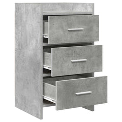 vidaXL Bedside Tables Concrete Grey 40 x 36 x 70 cm Engineered Wood 3