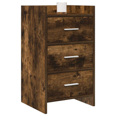 vidaXL Bedside Tables Smoked Oak 40 x 36 x 70 cm Engineered Wood 2