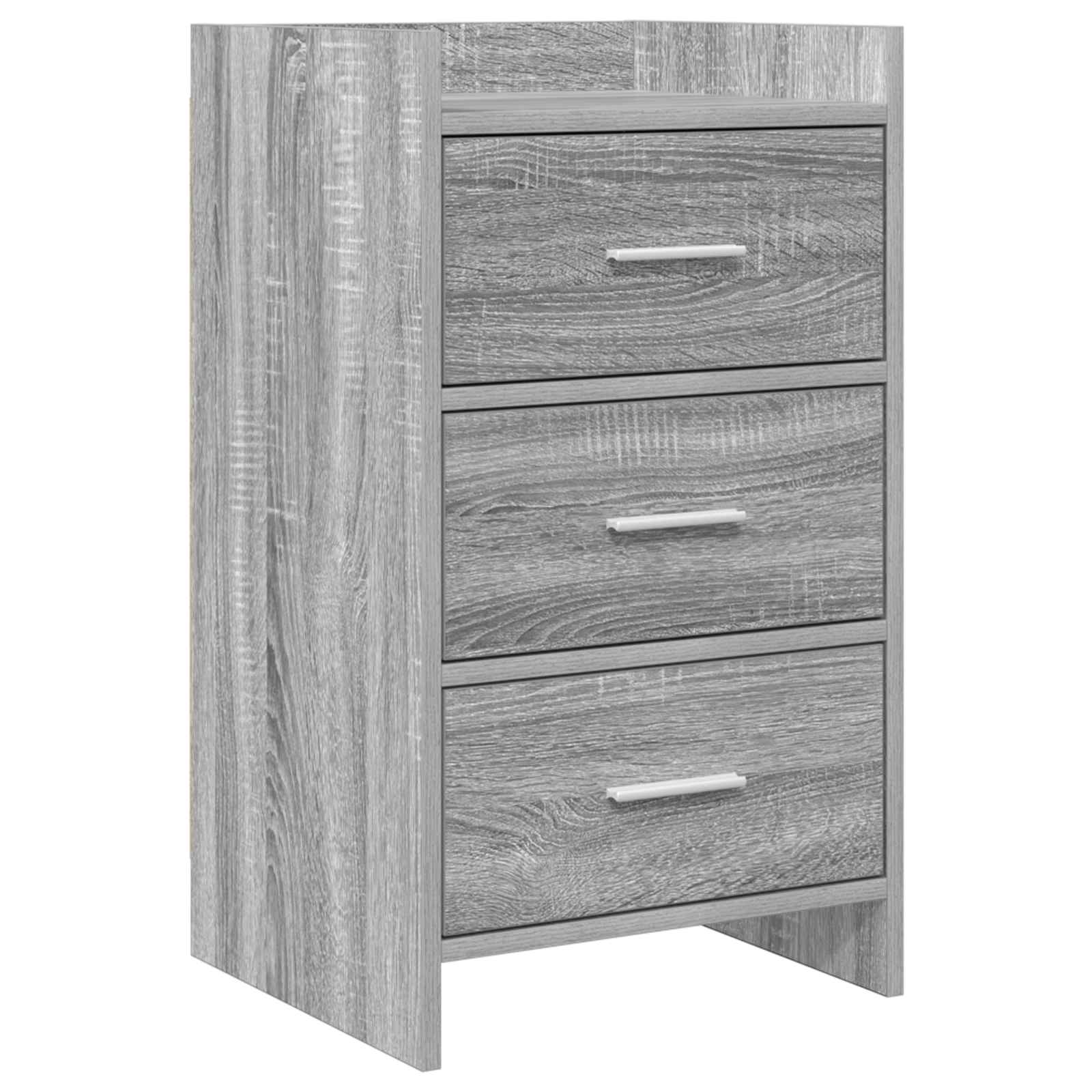 Bedside Tables Engineered Wood in Grey Sonoma