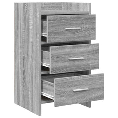 vidaXL Bedside Tables Grey Sonoma 40 x 36 x 70 cm Engineered Wood 3