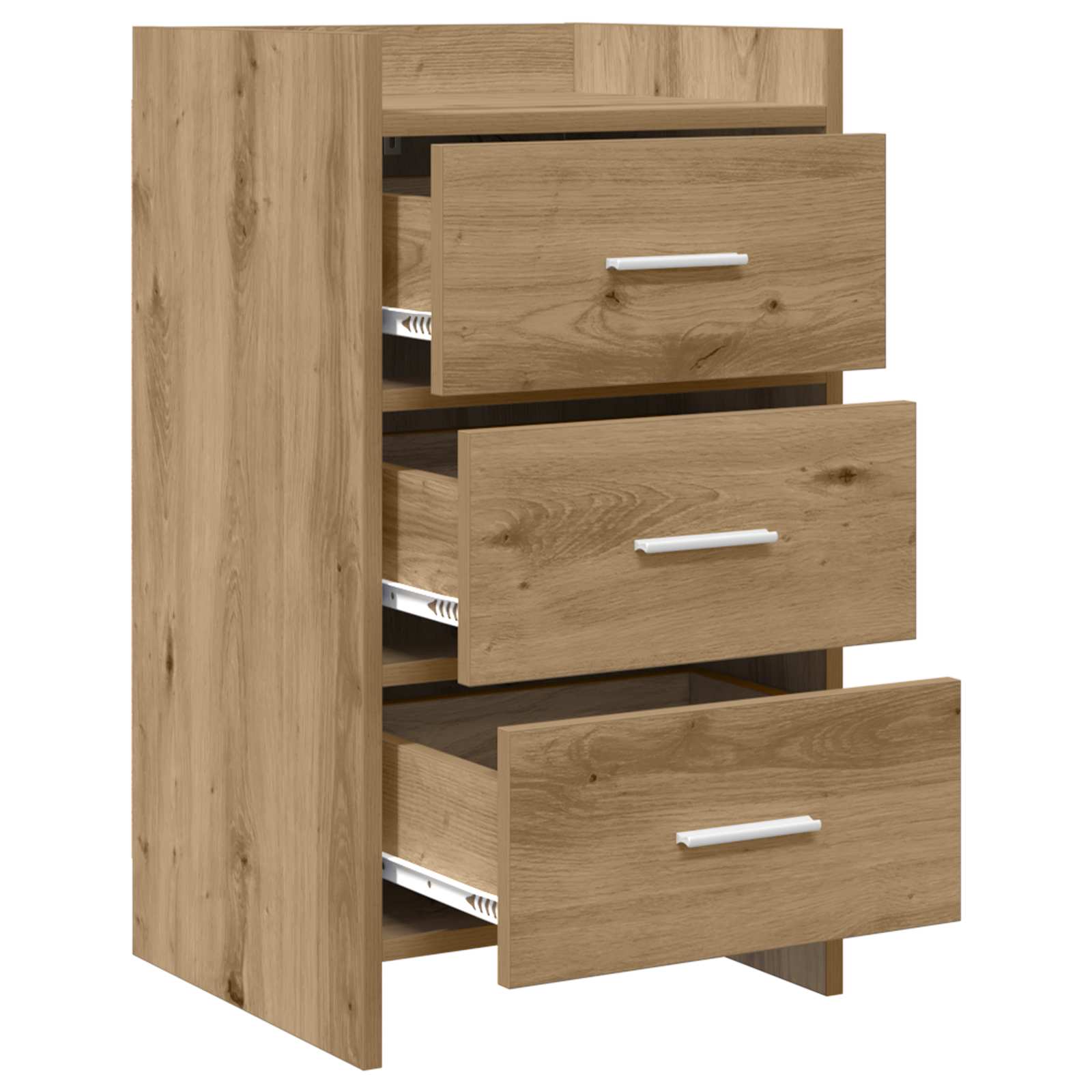 vidaXL Bedside Tables Artisan Oak 40 x 36 x 70 cm Engineered Wood 3