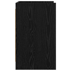 vidaXL Bedside Tables Black Oak 40 x 36 x 60 cm Engineered Wood 5