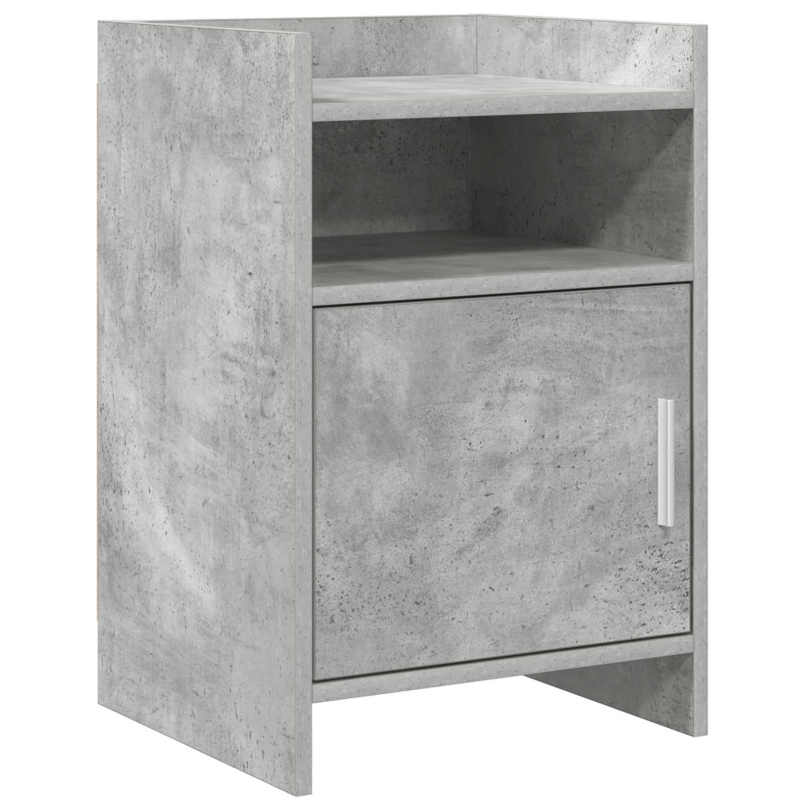 vidaXL Bedside Tables Concrete Grey 40 x 36 x 60 cm Engineered Wood 1