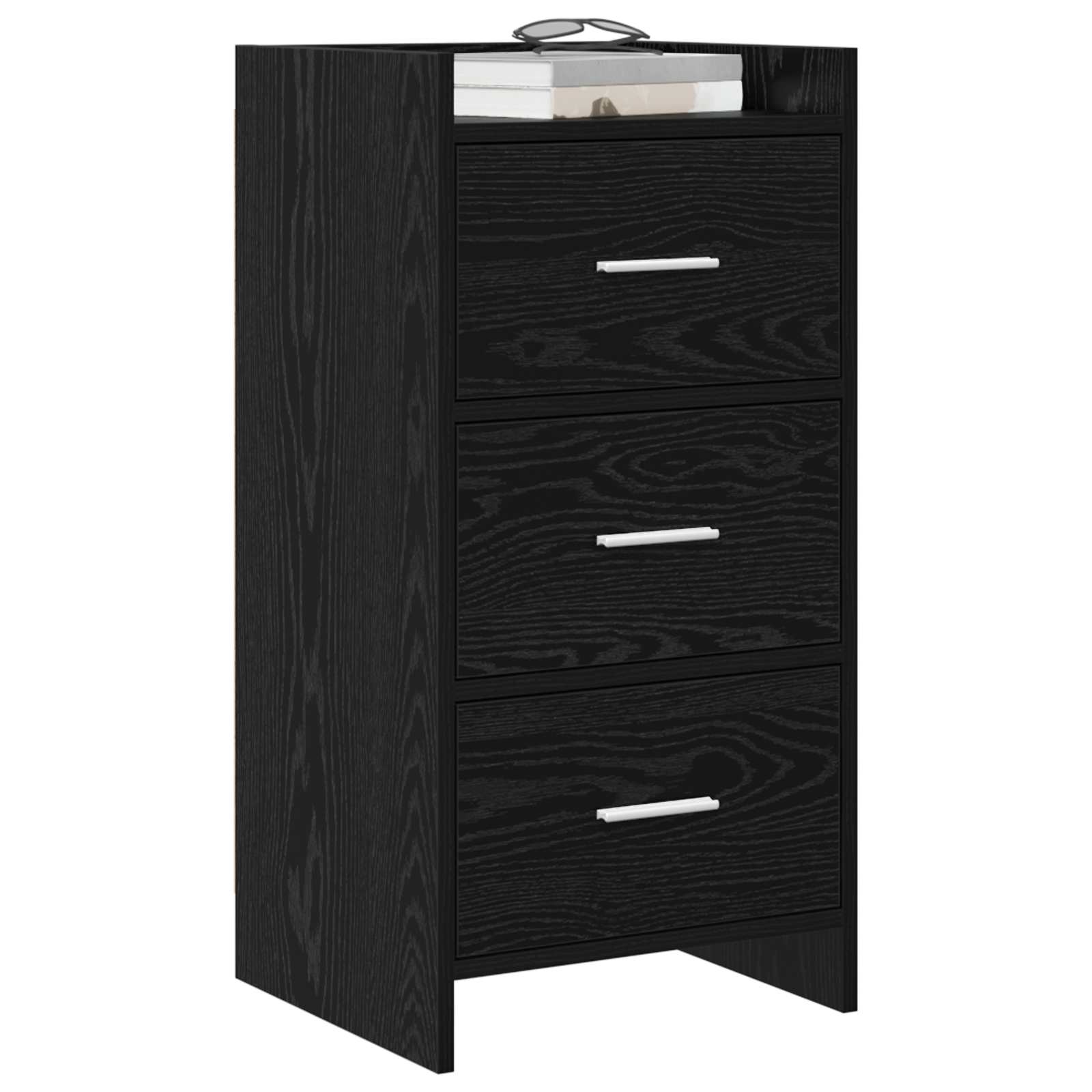 vidaXL Sideboard Black Oak 40 x 36 x 80 cm Engineered Wood 3