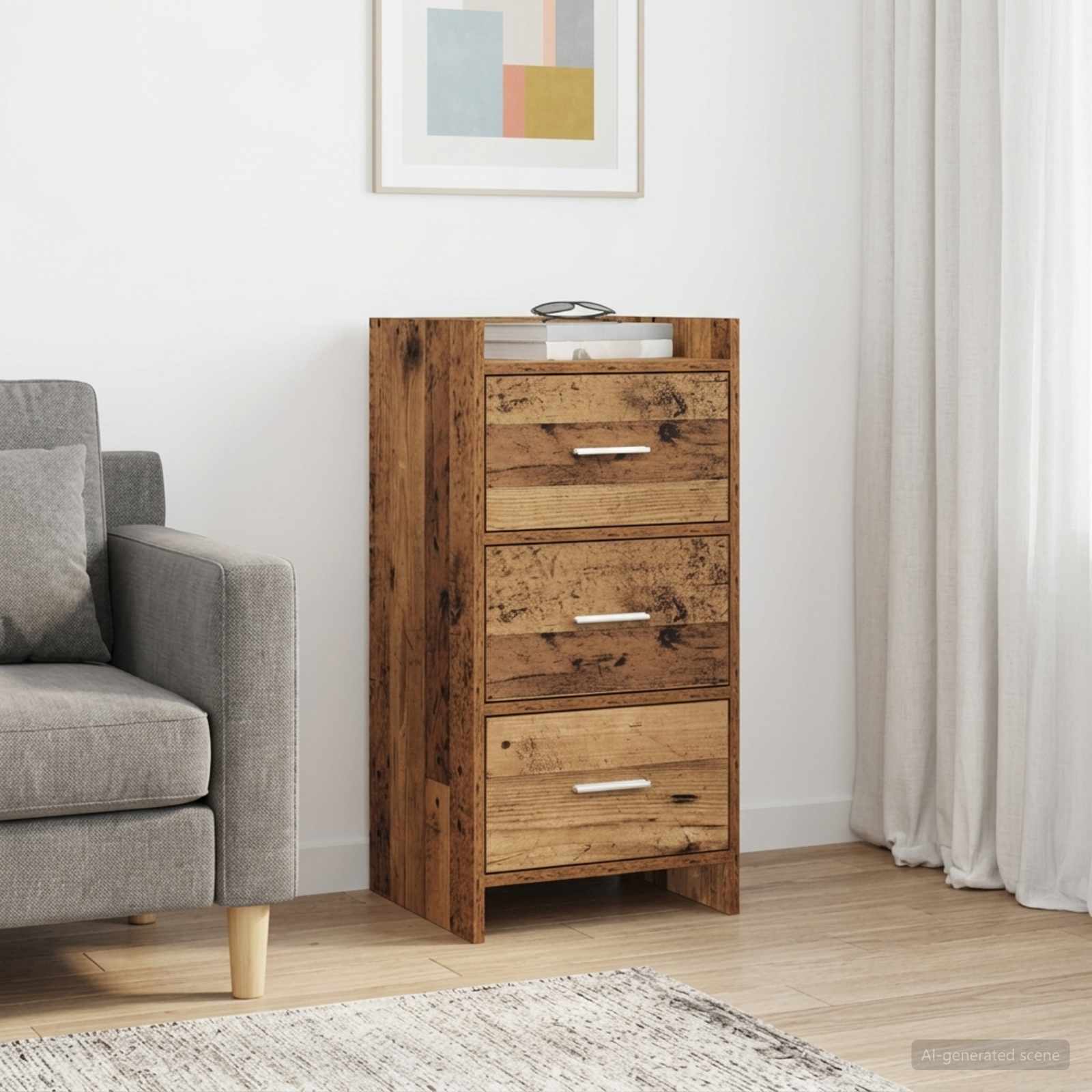 vidaXL Sideboard Old Wood 40 x 36 x 80 cm Engineered Wood 1
