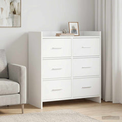 Sideboard 75 x 33 x 80 cm Engineered Wood White