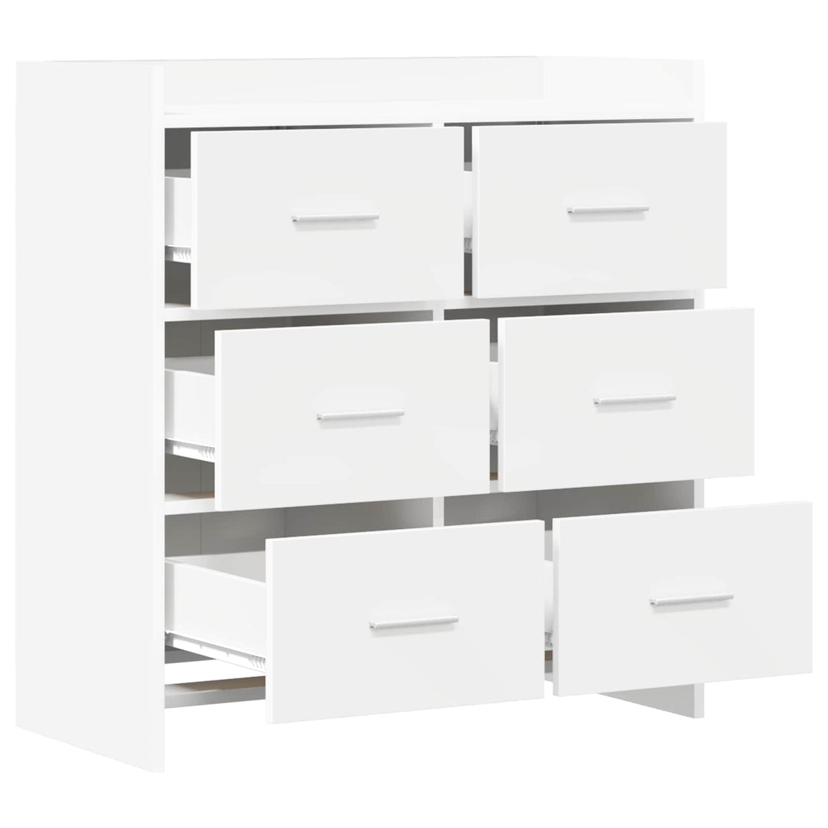 Sideboard 75 x 33 x 80 cm Engineered Wood White