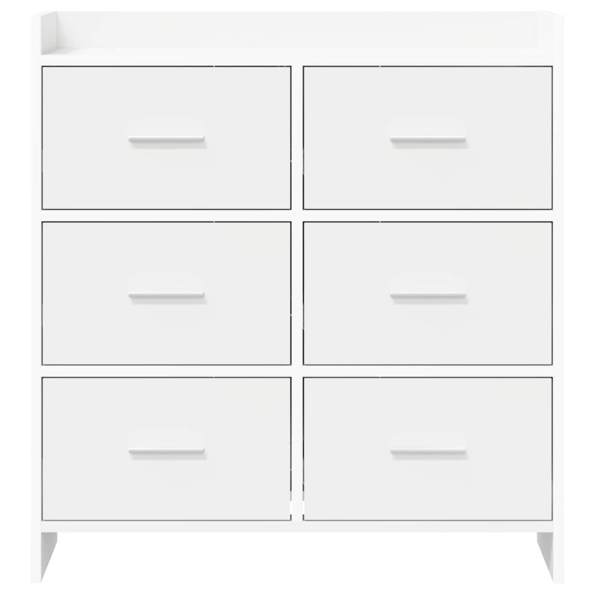 Sideboard 75 x 33 x 80 cm Engineered Wood White