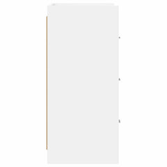 Sideboard 75 x 33 x 80 cm Engineered Wood White