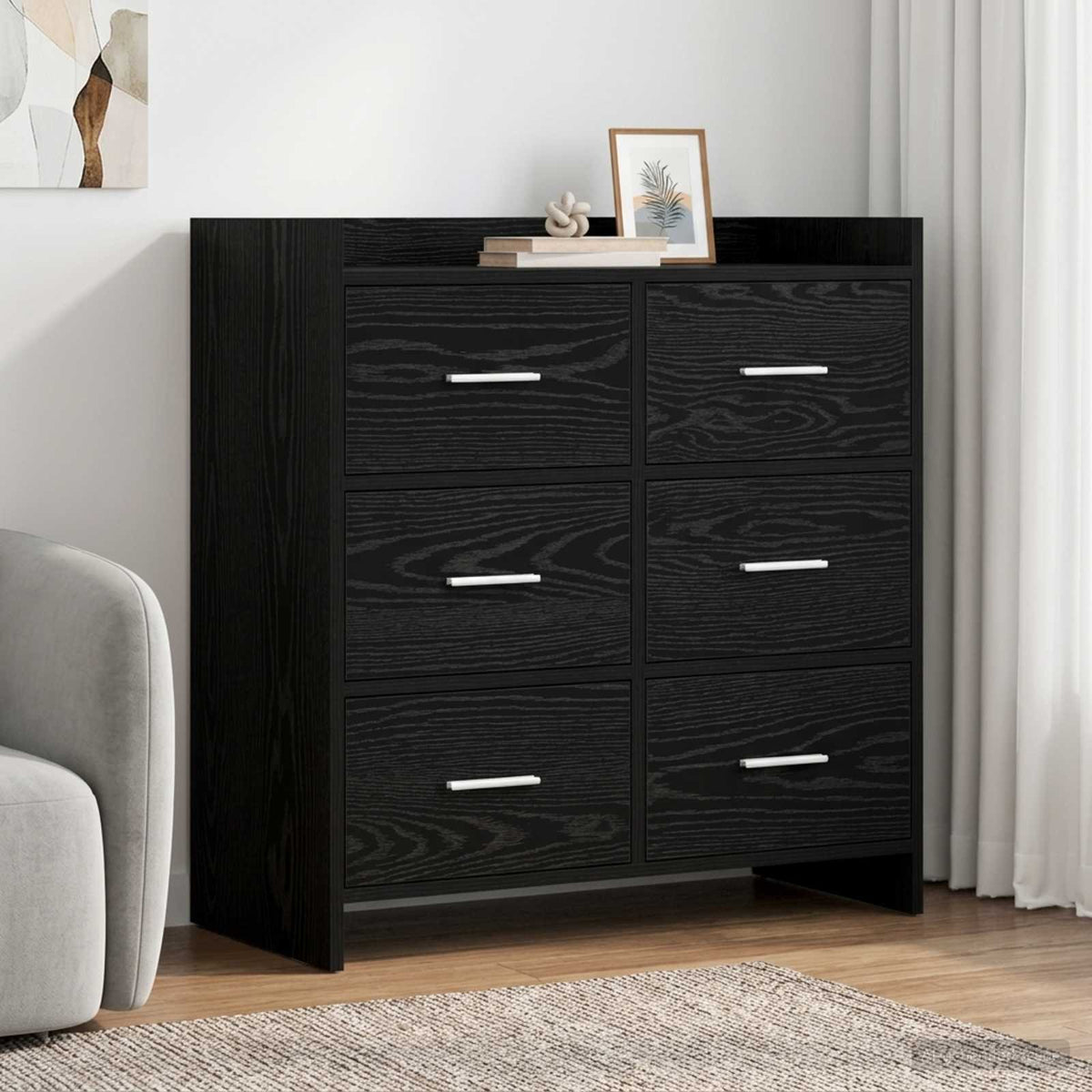 Sideboard 75 x 33 x 80 cm Engineered Wood Black oak