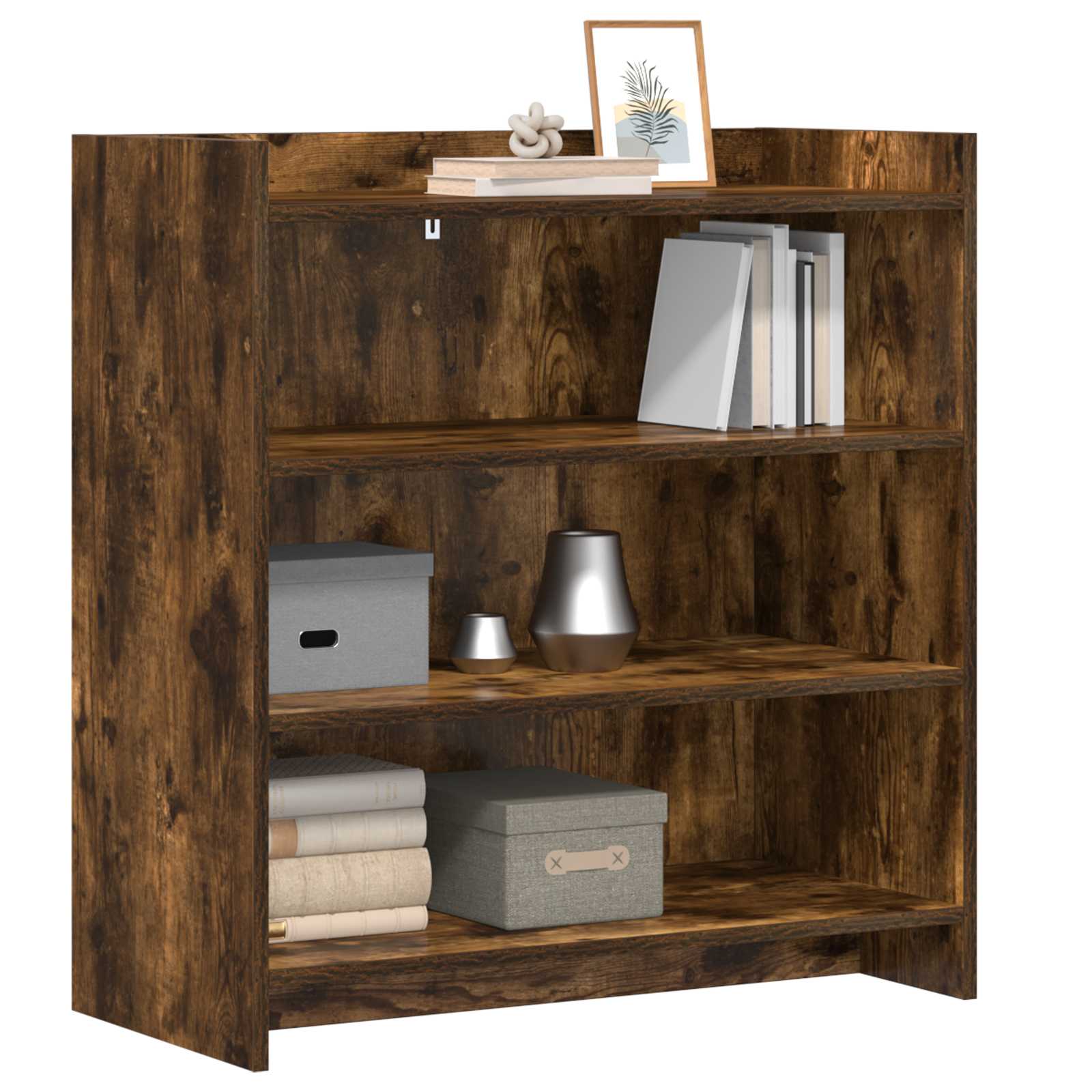 vidaXL Sideboard Smoked Oak 75 x 36 x 80 cm Engineered Wood 3