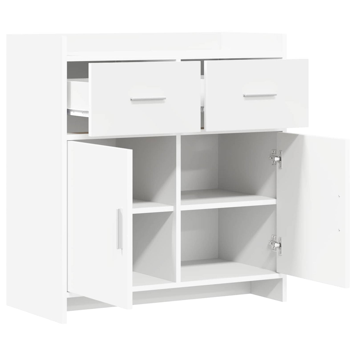 Sideboard 75 x 36 x 80 cm Engineered Wood White