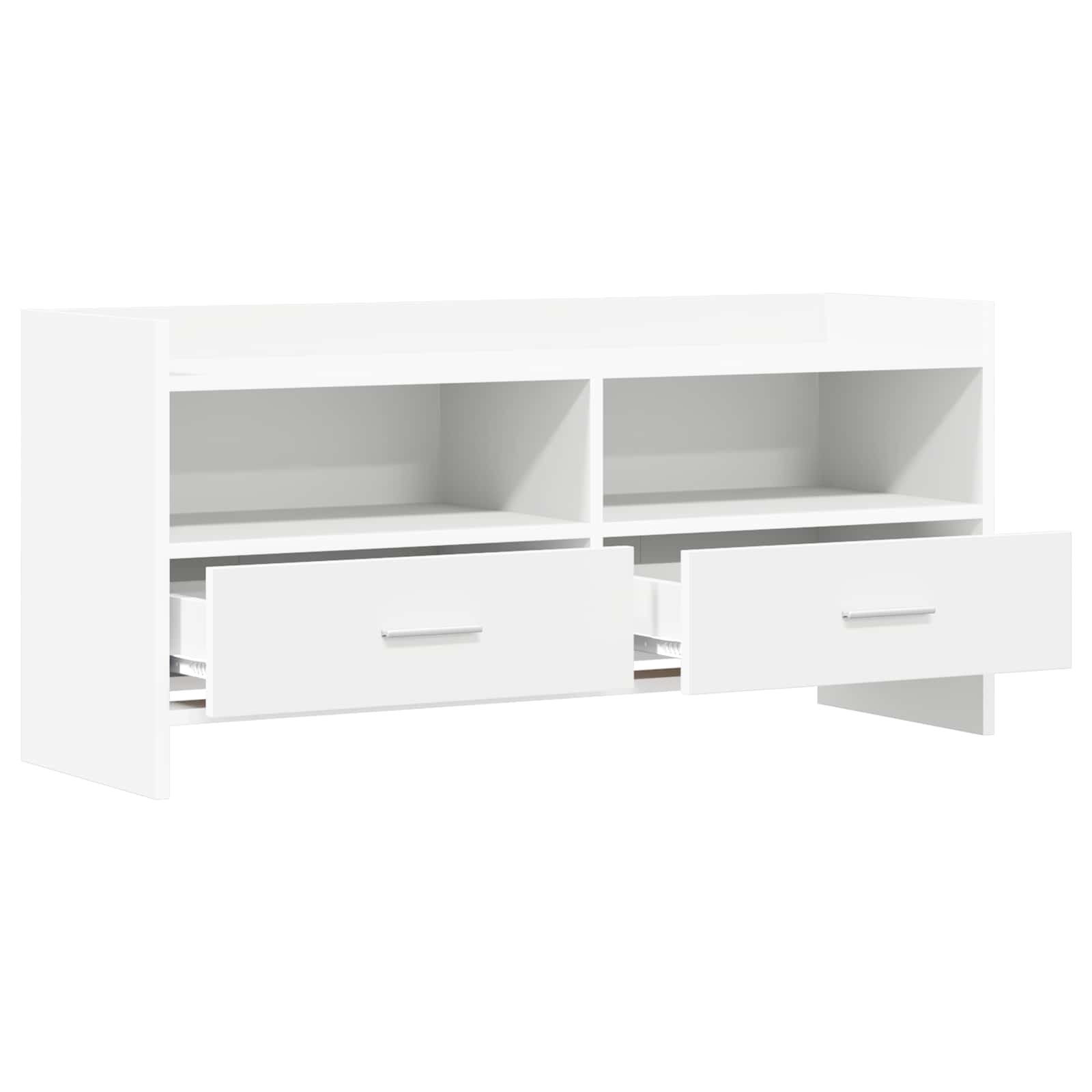 vidaXL TV Cabinet 100 x 33 x 47 cm White Engineered Wood 4