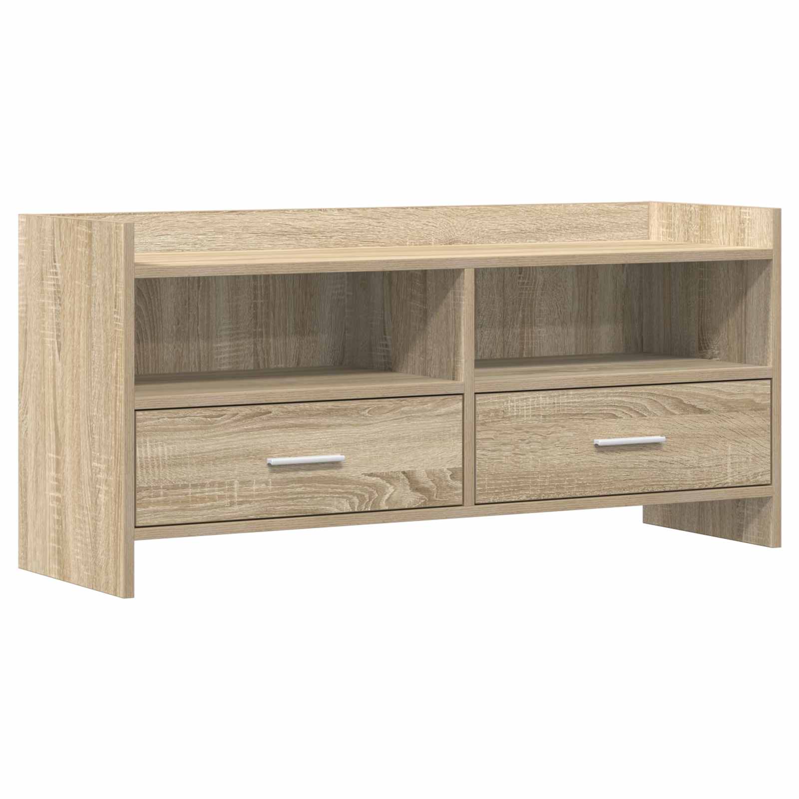 vidaXL TV Cabinet 100 x 33 x 47 cm Sonoma Oak Engineered Wood 2