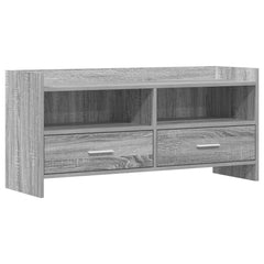vidaXL TV Cabinet 100 x 33 x 47 cm Grey Sonoma Engineered Wood 2
