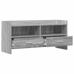 vidaXL TV Cabinet 100 x 33 x 47 cm Grey Sonoma Engineered Wood 4