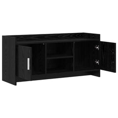 vidaXL TV Cabinet 102 x 33 x 47 cm Black Oak Engineered Wood 4