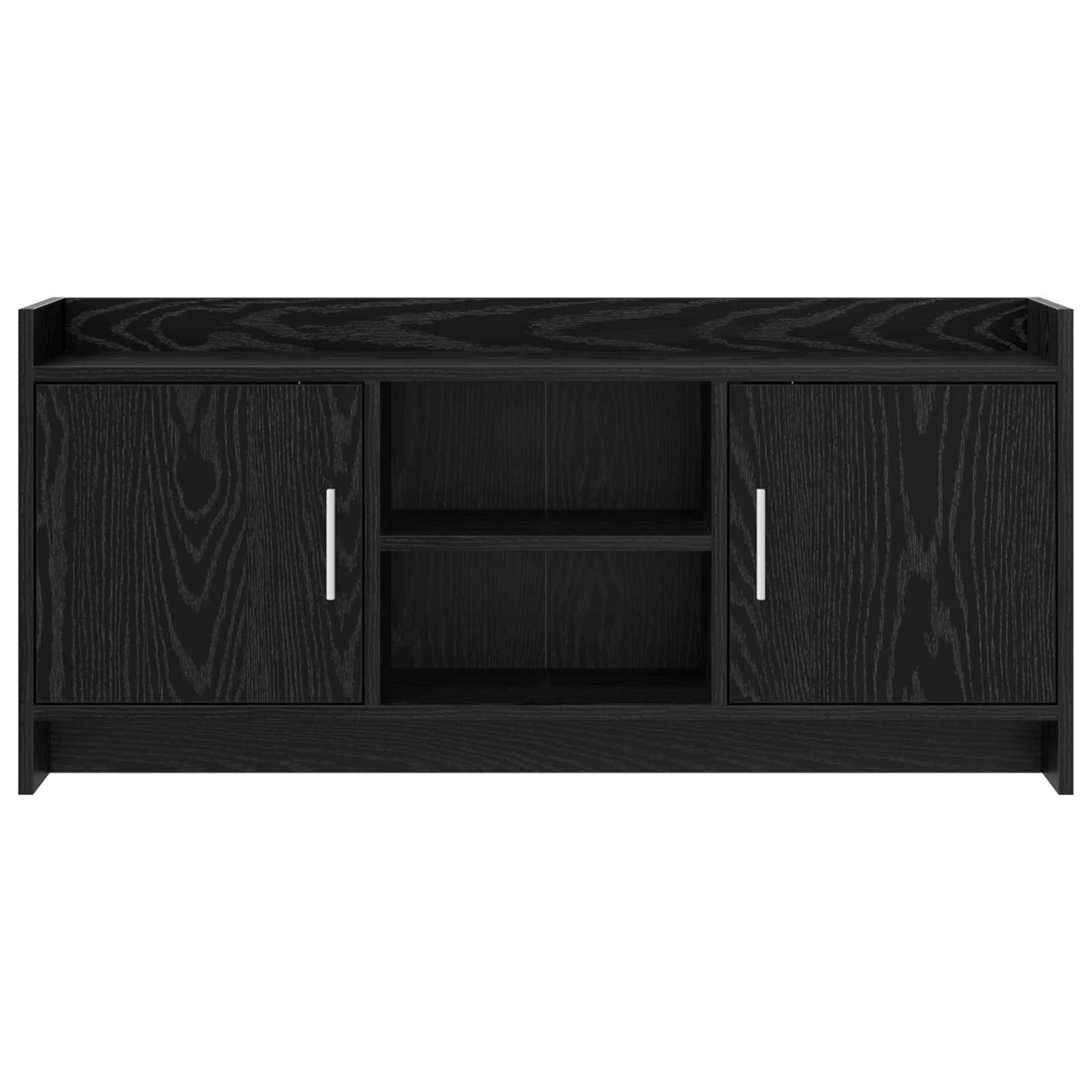 vidaXL TV Cabinet 102 x 33 x 47 cm Black Oak Engineered Wood 5
