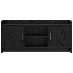 vidaXL TV Cabinet 102 x 33 x 47 cm Black Oak Engineered Wood 5
