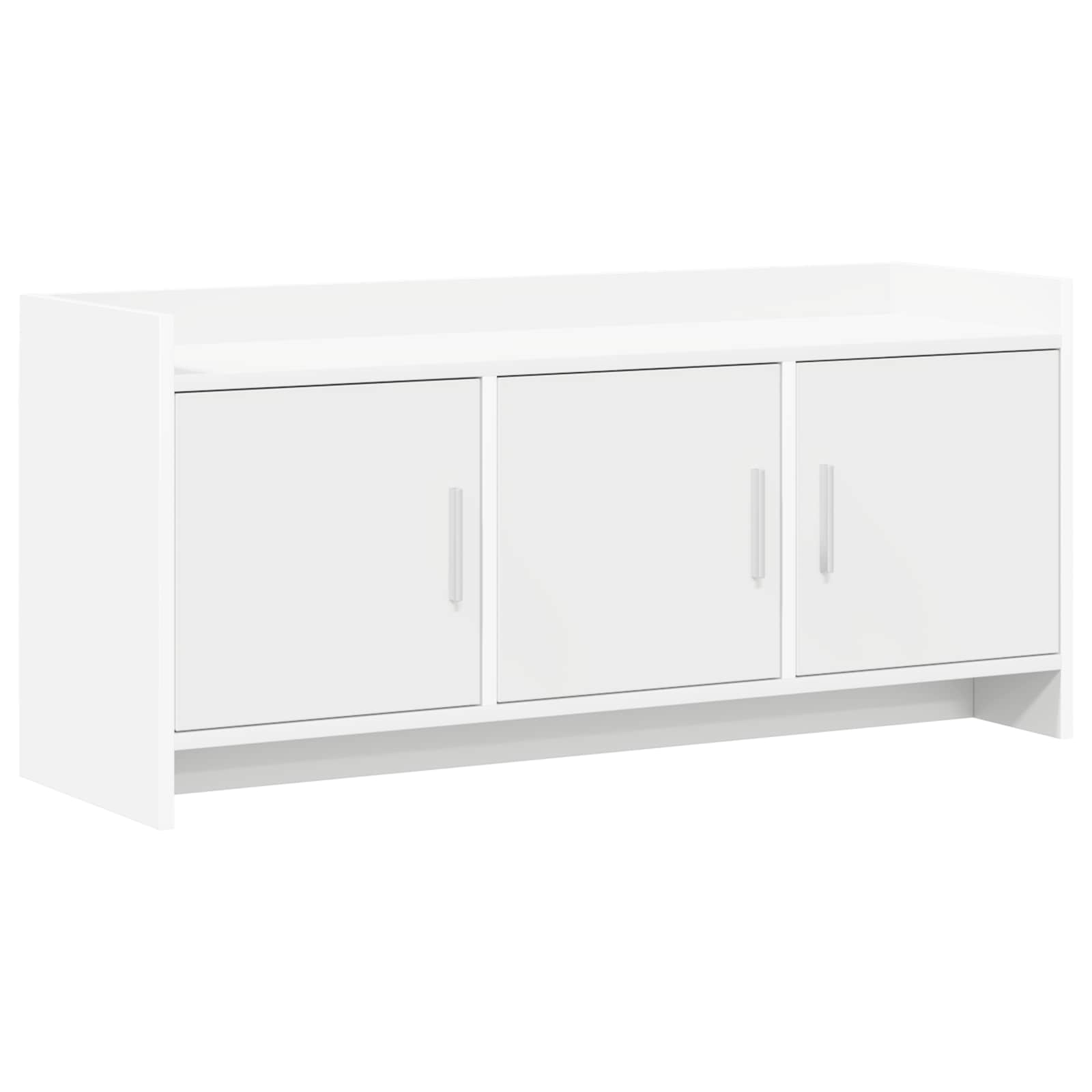 vidaXL TV Cabinet 102 x 33 x 47 cm White Engineered Wood 2
