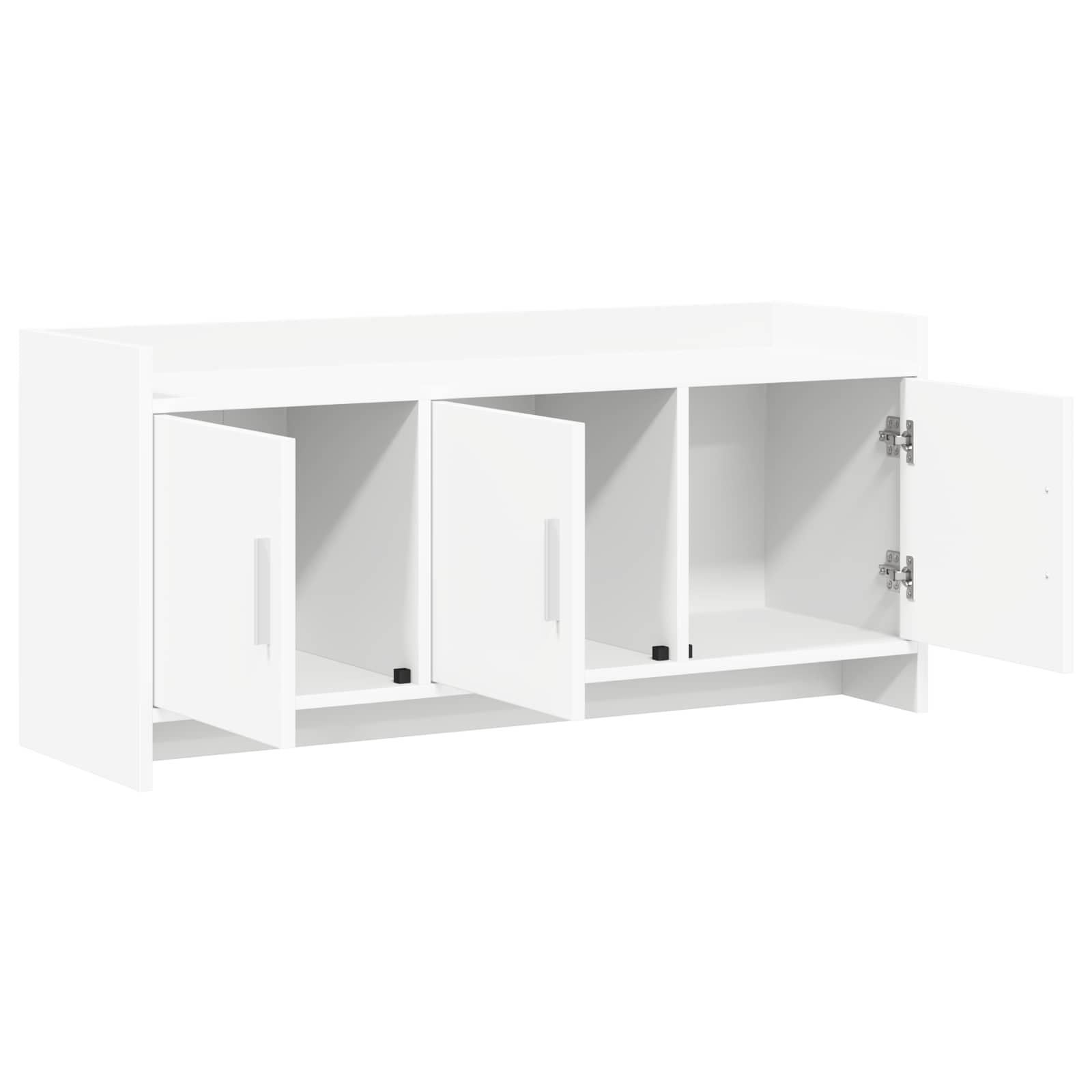 vidaXL TV Cabinet 102 x 33 x 47 cm White Engineered Wood 4