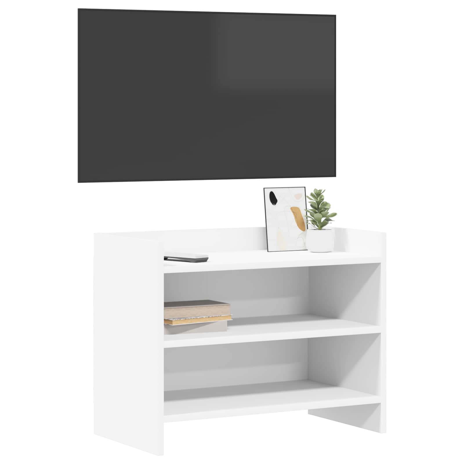 vidaXL TV Cabinet 60 x 33 x 47 cm White Engineered Wood 3