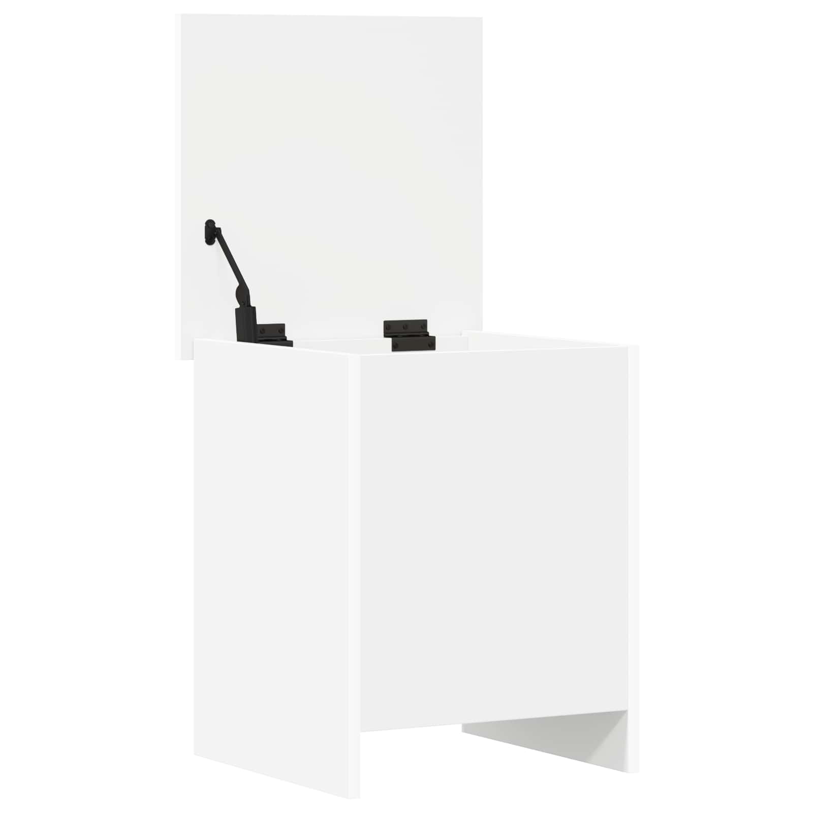 vidaXL Storage Chest White 40 x 40 x 50 cm Engineered Wood 5