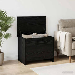 Storage Chest 60 x 40 x 50 cm Engineered Wood Black oak