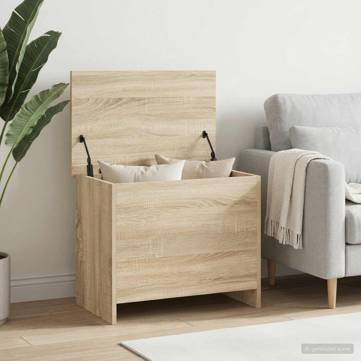 Storage Chest 60 x 40 x 50 cm Engineered Wood Sonoma oak