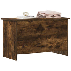 vidaXL Storage Chest Smoked Oak 80 x 40 x 50 cm Engineered Wood 3