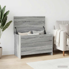 vidaXL Storage Chest Grey Sonoma 80 x 40 x 50 cm Engineered Wood 4