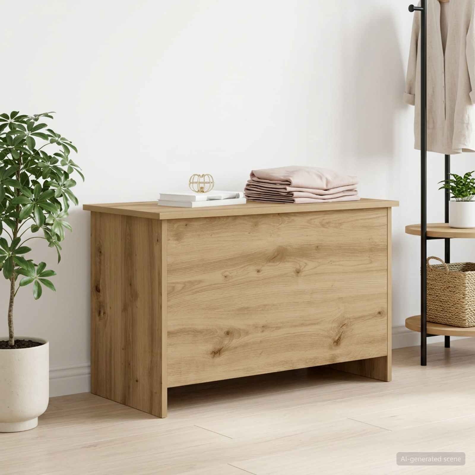 vidaXL Storage Chest Artisan Oak 80 x 40 x 50 cm Engineered Wood 1
