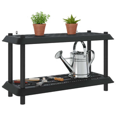 vidaXL Shelving Unit 2-Tier 100 x 40 x 55.5 cm PP Anthracite 3