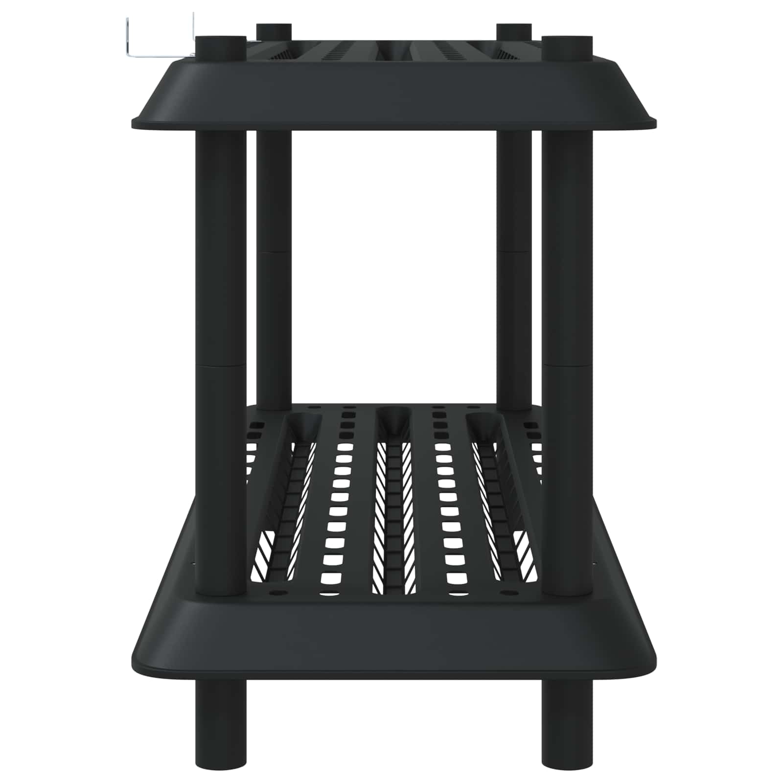 vidaXL Shelving Unit 2-Tier 100 x 40 x 55.5 cm PP Anthracite 6