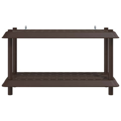 vidaXL Shelving Unit 2-Tier 100 x 40 x 55.5 cm PP Brown 5
