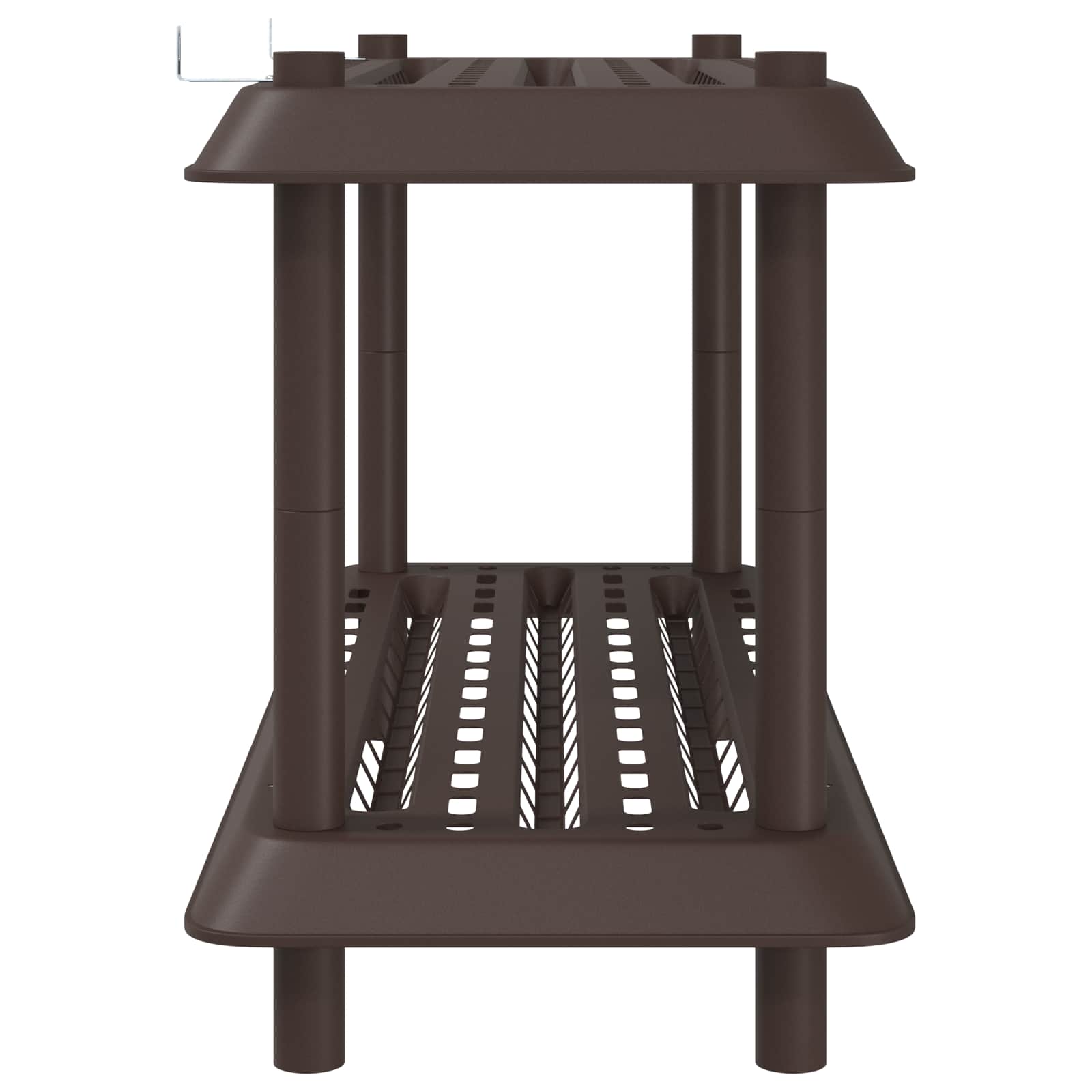 vidaXL Shelving Unit 2-Tier 100 x 40 x 55.5 cm PP Brown 6