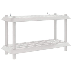 vidaXL Shelving Unit 2-Tier 100 x 40 x 55.5 cm PP White 2