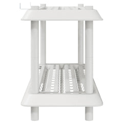 vidaXL Shelving Unit 2-Tier 100 x 40 x 55.5 cm PP White 6