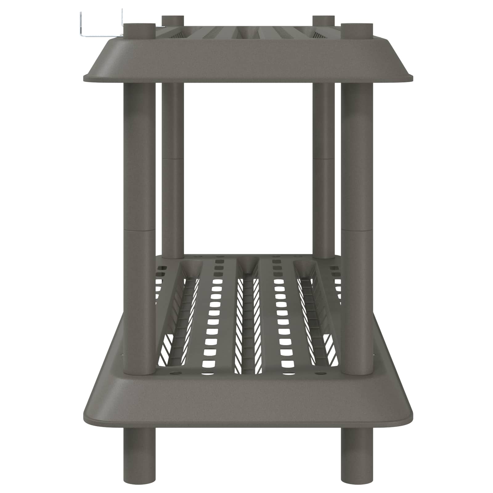 vidaXL Shelving Unit 2-Tier 100 x 40 x 55.5 cm PP Light Grey 6