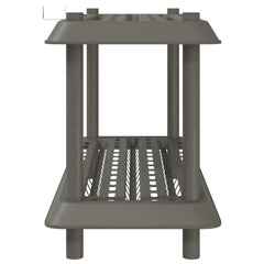 vidaXL Shelving Unit 2-Tier 100 x 40 x 55.5 cm PP Light Grey 6