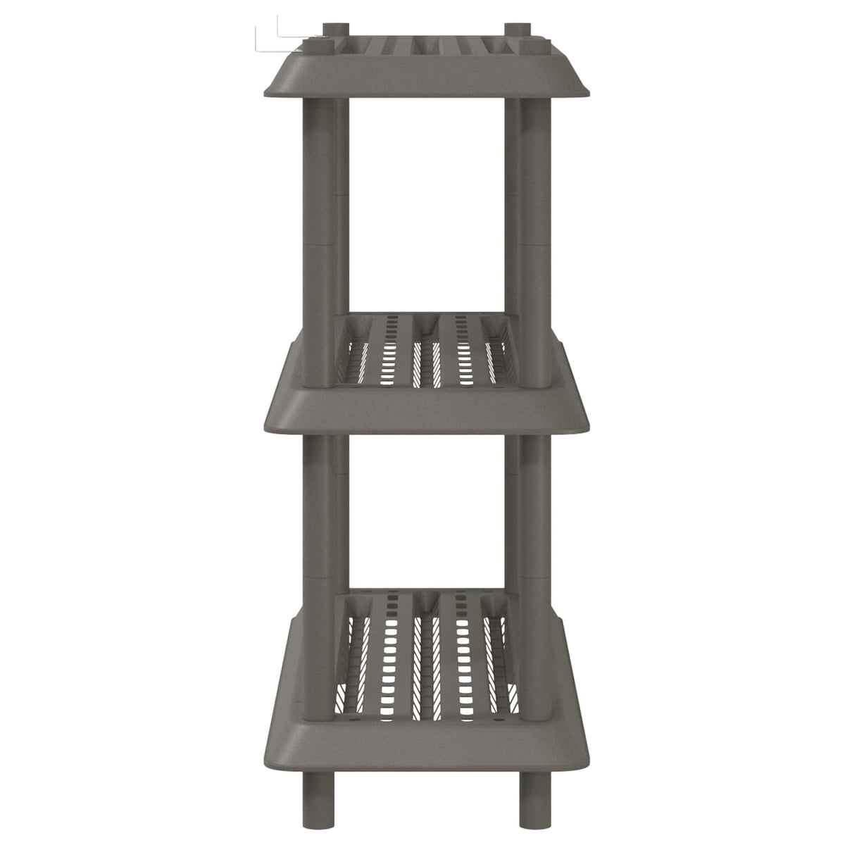 vidaXL Shelving Unit 3-Tier 100 x 40 x 96 cm PP Light Grey 6