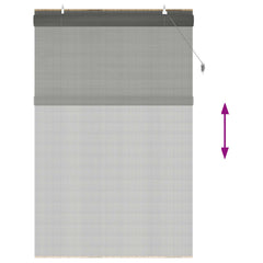 vidaXL Roller Blind Grey 160 x 220 cm Bamboo 6