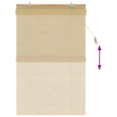 vidaXL Roller Blind Natural 100 x 160 cm Bamboo 6